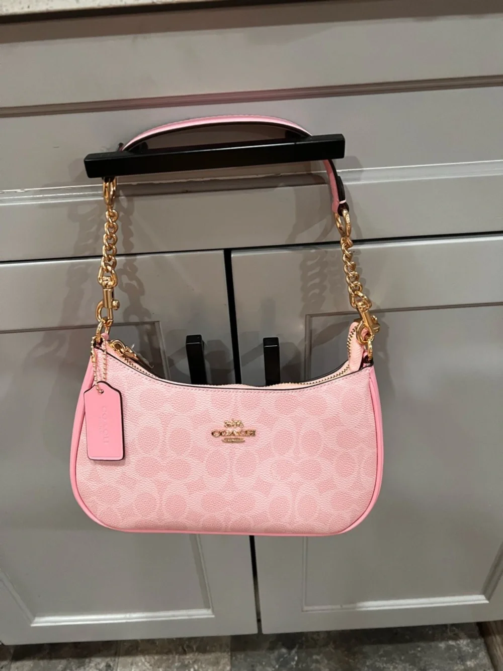COACH Pink Teri bag, Signature Logo Convertible Crossbody - Picture 4 of 7